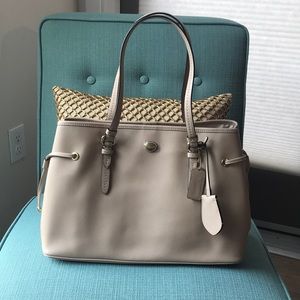 Coach beige leather tote NWT